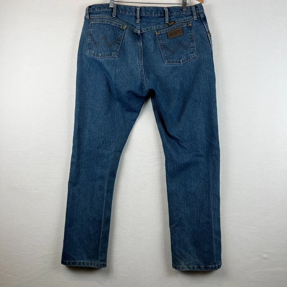 Vintage Wrangler‎ Jeans Mens 42x32 Regular Fit Denim Pants Classic Relaxed Blue